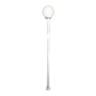 Poste e Luminária colonial Globo P de Jardim Branco 150cm