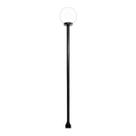 Poste e Luminária colonial Globo P de Jardim Preto 150cm