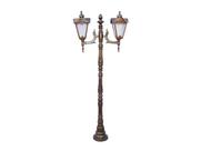 Poste Genebra para Jardim de Alumínio 02 Luminária 1,93m