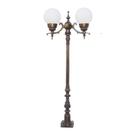 Poste Jardim Alumínio Verona Mine com 02 Globos Elegantes para Iluminação Externa Poste Jardim Alumínio Verona Mine com 02 Globos Elegantes para Iluminação Externa