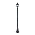 Poste Jardim Colonial em Alumínio 2,4m PC201/1 Lille Preto