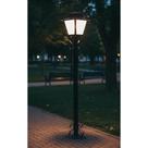Poste Jardim Colonial Preto 1,76m Aço Elegante e Durável