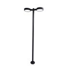 Poste Jardim Duplo LED Externo Alumínio Luz Fria 6500k