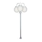 Poste Luminária Glob Triplo Braço Baixo Branco 2mt Poste Luminária Glob Triplo Braço Baixo Branco 2mt