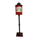 Poste Papai Noel Com Neve 1,25Cm Luz/Mus/Mov