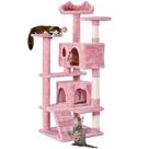 Poste para arranhar de vários níveis Cat Tree Yaheetech 137 cm rosa Poste para arranhar de vários níveis Cat Tree Yaheetech 137 cm rosa