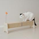 Poste para arranhar gatos PETKARAY, sisal horizontal de 30 cm com brinquedo Poste para arranhar gatos PETKARAY, sisal horizontal de 30 cm com brinquedo