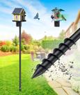 Poste para comedouro de pássaros Keplrend 277 cm ajustável com base metálica Poste para comedouro de pássaros Keplrend 277 cm ajustável com base metálica