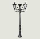 Poste Para Jardim Colonial Sinha Alumínio Preto 2E27 1.84m 15001/2