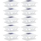 Poste solar SideInlar 2 modos LED branco, pacote com 10