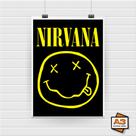 Poster Adesivo Banda Nirvana A4 (21cm x 30cm)