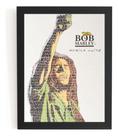 Poster Arte Com Moldura Bob Marley Reggae Quadro 44x32cm