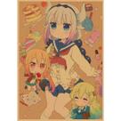 Pôster, arte de parede, decoração, anime retrô de Dragon Maids, de Kobayashi