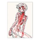 Pôster artístico Asuka Langley Sory Print 40x60cm, decoração de parede