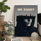 Pôster Clássico De Anime Do Programa De TV Mr. Robot Com Rami Malek, Adesivo De Papel Kraft Para