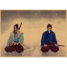 Pôster com pintura de parede vintage Vagabond Samurai 30x42cm