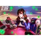 Pôster com pintura decorativa de arte de parede Ashe Overwatch Retro Anime