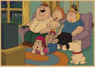Pôster com pintura em papel Family Guy Retro Classic de 29,7 x 42 cm