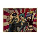 Pôster com pintura em papel Gorillaz Vintage Music 29.7x42cm