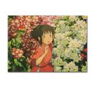 Pôster com pintura em papel kraft vintage Spirited Away 51,5x36cm