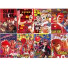 Pôster de 8 unidades/lote Slams Dunks Sakuragis Hanamichis Anime Art