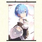 Pôster de anime com pintura de parede Re Zero Rem 40x60cm Pôster de anime com pintura de parede Re Zero Rem 40x60cm