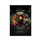 Pôster de arte de parede com imagem Demon Slayers Anime 50,5 x 35 cm Pôster de arte de parede com imagem Demon Slayers Anime 50,5 x 35 cm