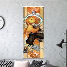 Pôster de arte de parede Demon Slayer Zenitsu Agatsuma 25x70cm