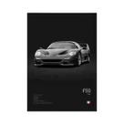 Pôster De Carros De Luxo Super Esportivos Preto E Branco Da Itália F40 GTO GTB Impressão Em Lona