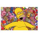 Pôster de decoração de parede em tela The Simpsons Bart Homer 40x60cm