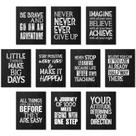 Pôster de parede Outus Inspirational Positive Quote x10 com cola