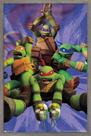 Pôster de parede Trends International Nickelodeon Teenage Mutant Ninja Turtles Team 14.725 x 22.375 cm com moldura Barnwood