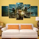 Pôster de pintura de parede em tela Elder Scrolls Anime x5