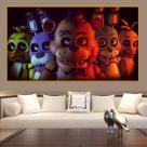Pôster de pintura de parede em tela Five Nights at Freddy's