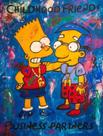 Pôster de pintura de parede em tela Simpsons Barts Anime 40x60cm