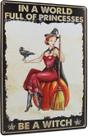 Pôster de pintura em ferro Be A Witch, decoração de parede vintage, 20x30cm Pôster de pintura em ferro Be A Witch, decoração de parede vintage, 20x30cm
