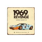 Pôster de pintura em ferro Revenge Ford GT40 1969 Retro Car