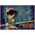 Pôster: decoração de parede, arte de parede, detetive Conan Kudo, anime retrô