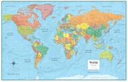 Pôster do mapa mundial Swiftmaps RMC Large 81x127cm laminado