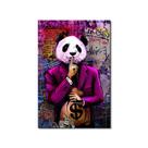 Pôster em tela de pintura de parede Graffiti Panda 40x60cm