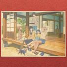 Pôster Flying Witch Anime Makoto & Friends em papel 42x30cm