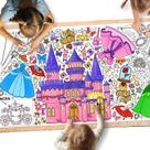 Pôster Gigante para Colorir Gatherfun - Festa da Princesa (80x180cm)