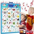 Pôster interativo de brinquedos de aprendizagem de alfabeto bilíngue 2-4Y