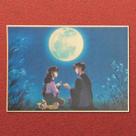 Pôster Inuyasha Vintage Anime Moonlight Art Painting 20x30cm