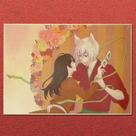 Pôster Kamigami no Asobi com impressão artística vintage 20x30cm em ferro