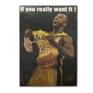 Pôster Kobe Bryant, se você realmente quiser, vintage, 51,5x36cm