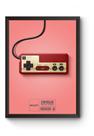 Poster Moldurado Game Retrô Controle Famicon Quadro