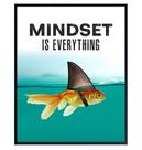 Pôster motivacional de arte de parede Mindset is Everything 20x25cm