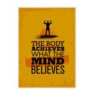 Poster Painting Fitness Motivational Gym Quote Vintage 29,7x42cm