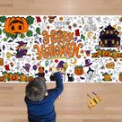 Pôster para colorir/toalha de mesa OHOME Halloween 80x180cm Kids